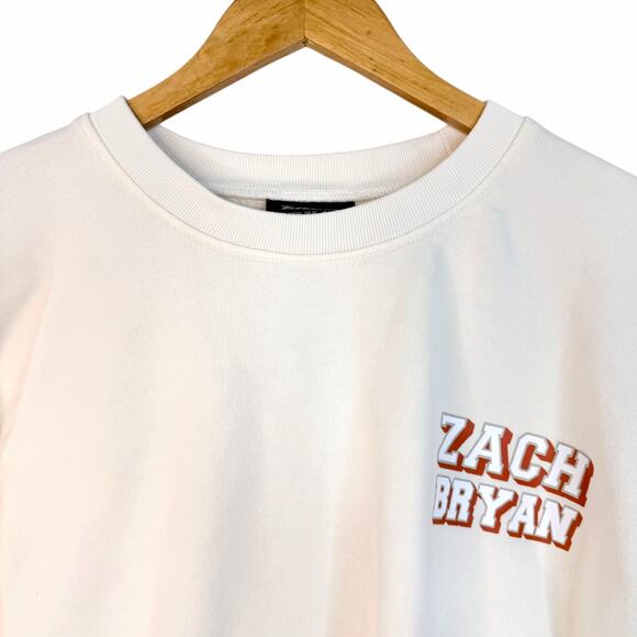 Zach Bryan American Heartbreak Official Tour Merch Crewneck Sweatshirt Cream XL - Picture 3 of 8